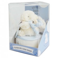 Caja de música conejito azul 17 cm DouDou et Compagnie