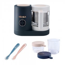 PACK Robot de Cocina Beaba Babycook NEO con tarritos, cucharas y bolsa de transporte