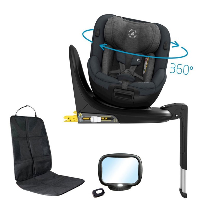 PACK Silla auto Maxi-Cosi MICA giratoria 360º con espejo y