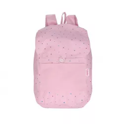 Mochila Tutete Grande Tela Dots Pink Personalizable