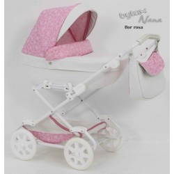 Cochecito para bebe Reborn Bytax NANA Flor Rosa crioh