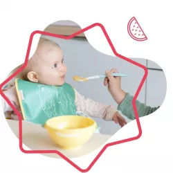 Trona Chicco Polly 2 Start con 4 ruedas con lote de 5 cuencos