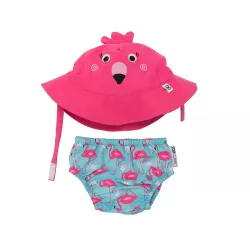 Bañador pañal y gorro Zoocchini Flamenco