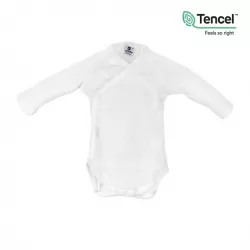 Body Recien Nacido M.Larga Tencel Blanco