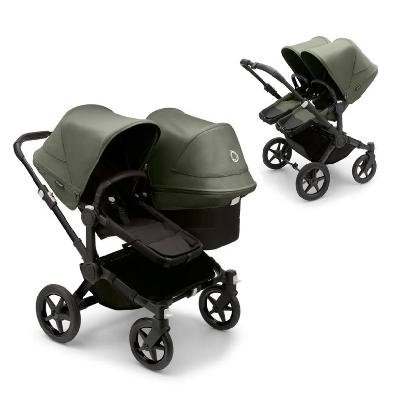 COSTWAY Carrito Gemelar Bebe, Silla de Paseo Gemelar hasta 22 kg, Doble  Cochecito de Bebé Plegable