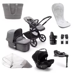 PACK COMPLETO VERANO Cochecito Bugaboo Fox 5 Negro Gris Melange