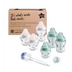 KIT Tommee Tippee 6 biberones Valvula Anticolico y 1 chupete nocturno