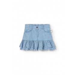 Falda denim Boboli con volantes