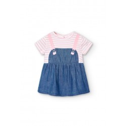 Vestido Boboli denim combinado