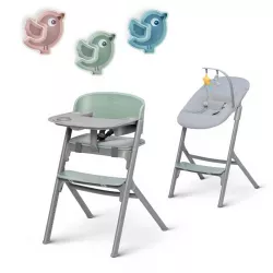 Trona Kinderkraft Livy 4 en 1 con Hamaca Calmee con plato ventosa