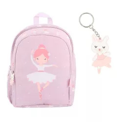 Mochila Mediana Tutete Ballet + Llavero Silicona