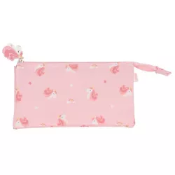 Estuche Con 3 Compartimentos Tutete Magical Unicorn Personalizable