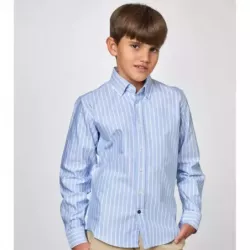 Camisa Spagnolo cuello boton oxford rayas 4525