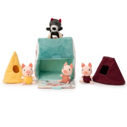 Casa Lilliputiens el lobo y los tres cerditos