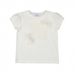 Camiseta Mayoral manga corta lazos plumeti