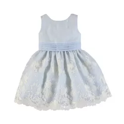 Vestido Abel and Lula organza bordada flores