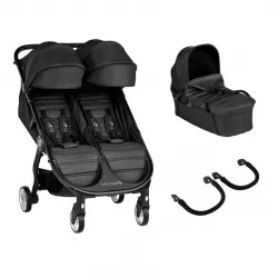 Cochecito Duo Gemelar Baby Jogger City Tour 2 Double con 1 capazo