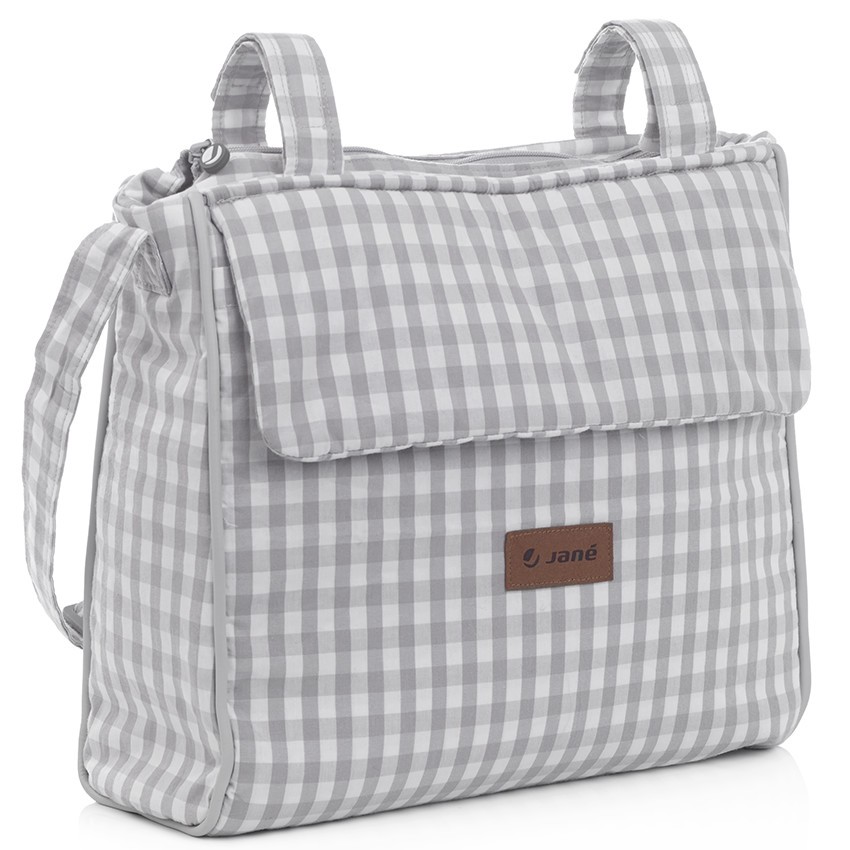 Bolso Impermeable para Carro Compact Vichy Gris - Érase una vez